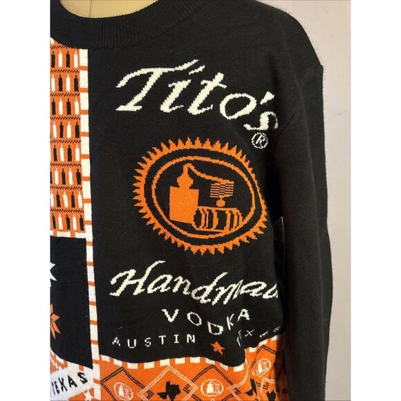 Tito's Handmade Vodka Austin Texas Pullover Drinking Sweater Adults L Sz Large - Picture 2 of 8